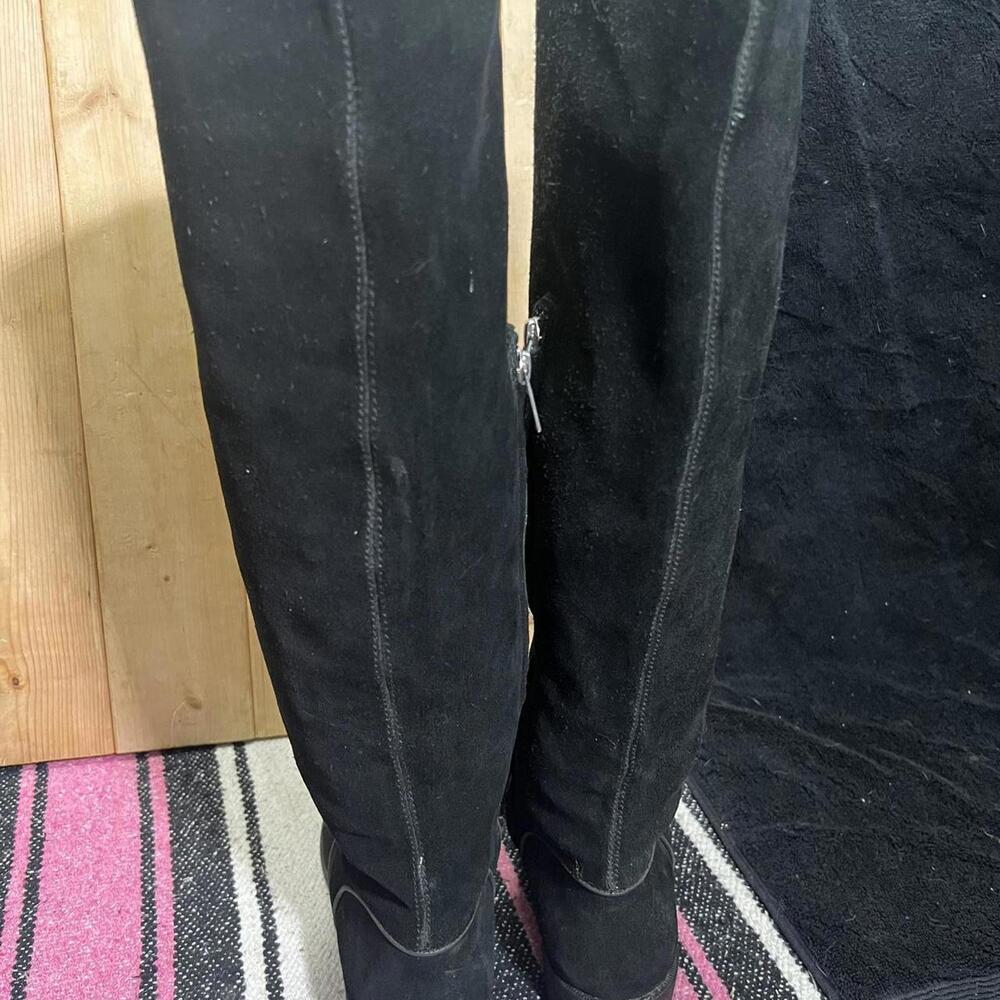 UGG Gracen Black Suede Knee High Riding Boots Womens Size 9.5 1017344 - Picture 4 of 7